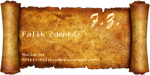 Falik Zdenkó névjegykártya